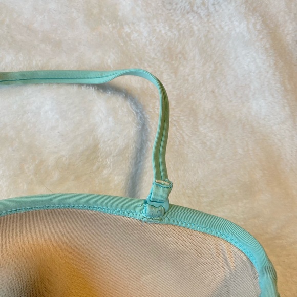 J. Crew Skirted Twist Top Ruched Bandeau Seafoam Swimsuit - Picture 7 of 15